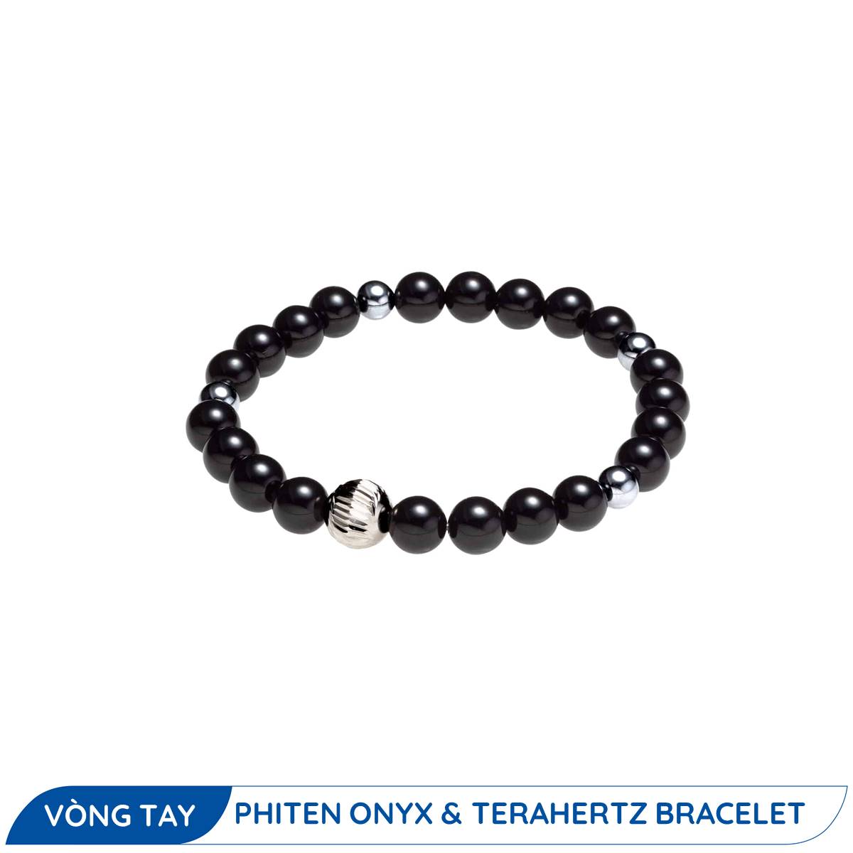 Vòng tay Phiten onyx &amp; terahertz