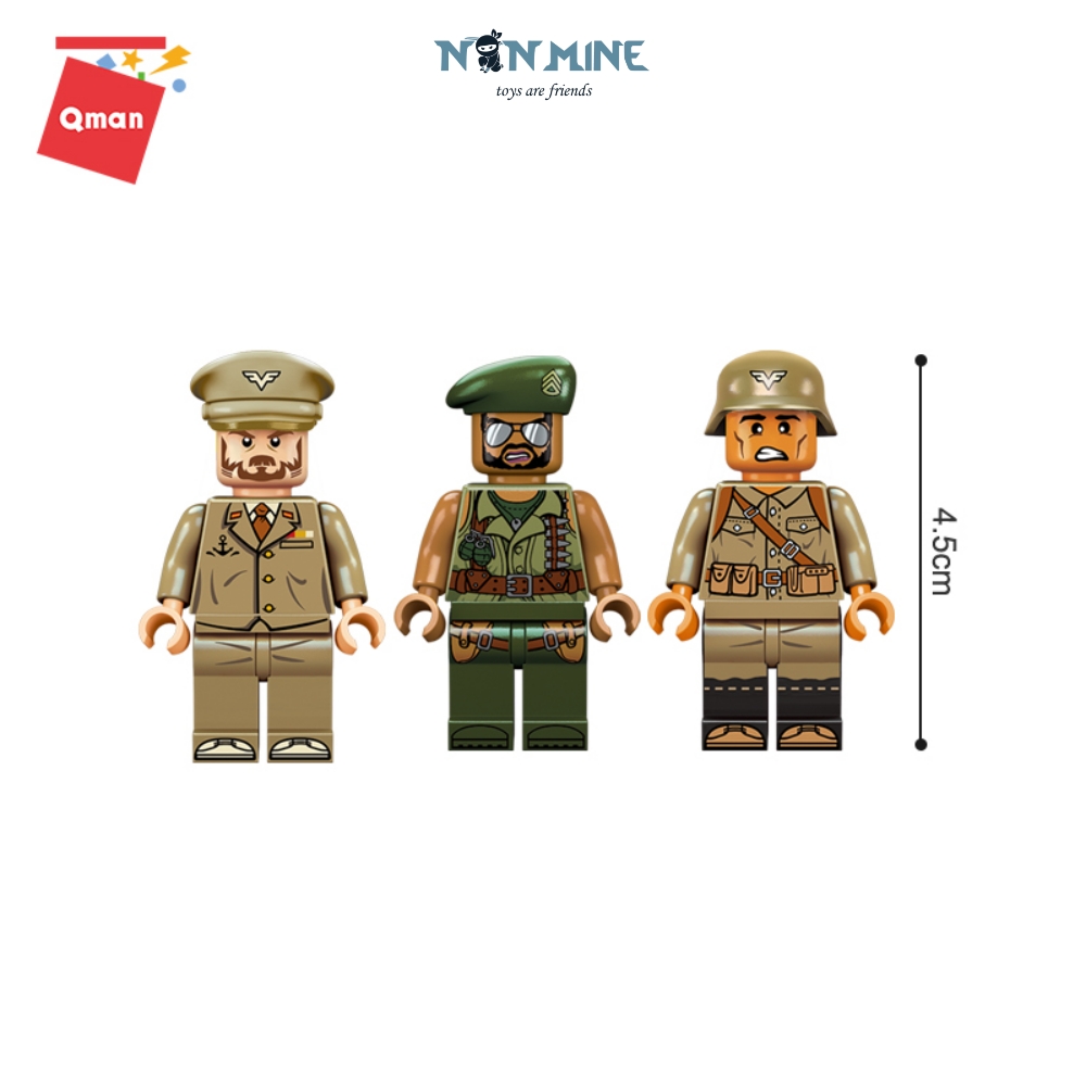 Bộ Xếp Hình Lắp Ghép Quân Đội Qman 1720 Tàu Cano Nhỏ 235 Chi Tiết Kèm 3 Minifigure