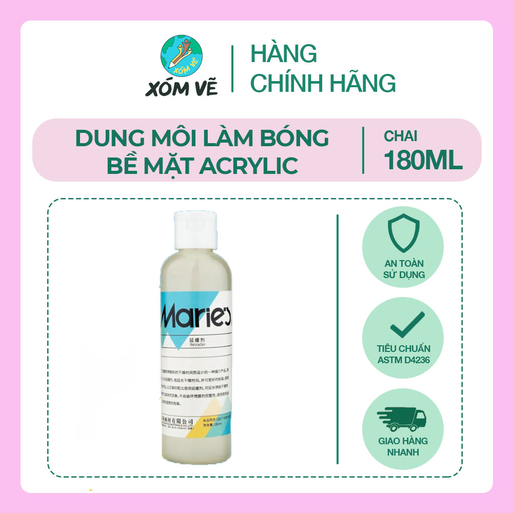 Dung môi làm bóng bề mặt acrylic chai 180ml