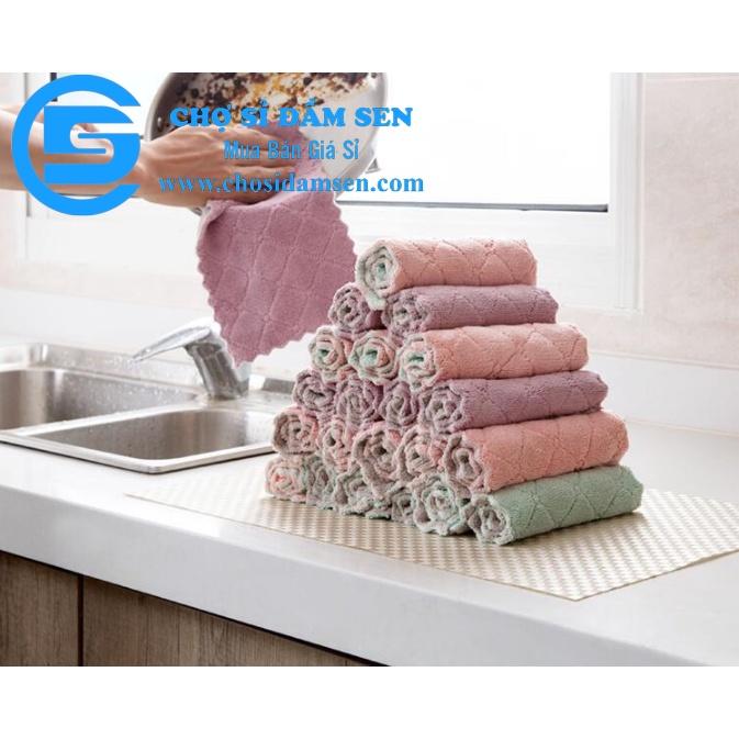 Combo 10 Khăn Lau Chén Bát Đa Năng, Khăn lau chùi nhà bếp dễ giặt sạch, thấm hút cực tốt G188-Khanruachen-10