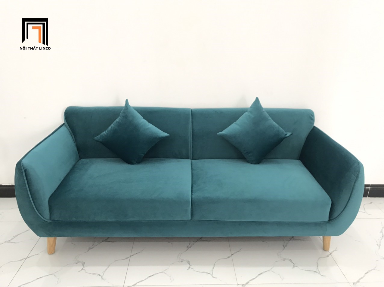 Ghế sofa băng chờ giá rẻ CV xanh lá vải nhung nhiều kích cỡ