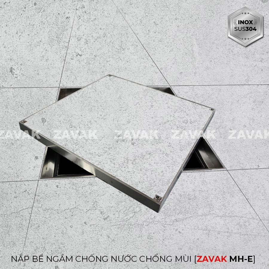 Nắp bể ngầm Zavak Inox 304. MHE 600x600