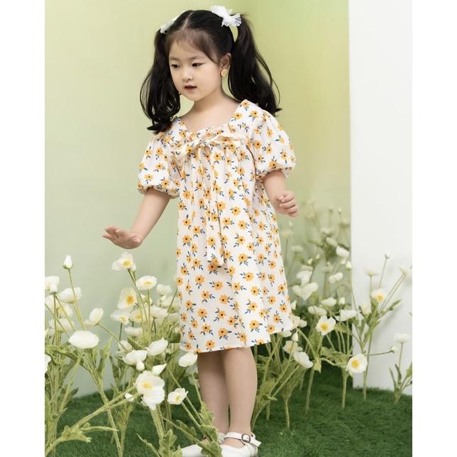 Váy babydol nơ ngực cho bé O.PKids