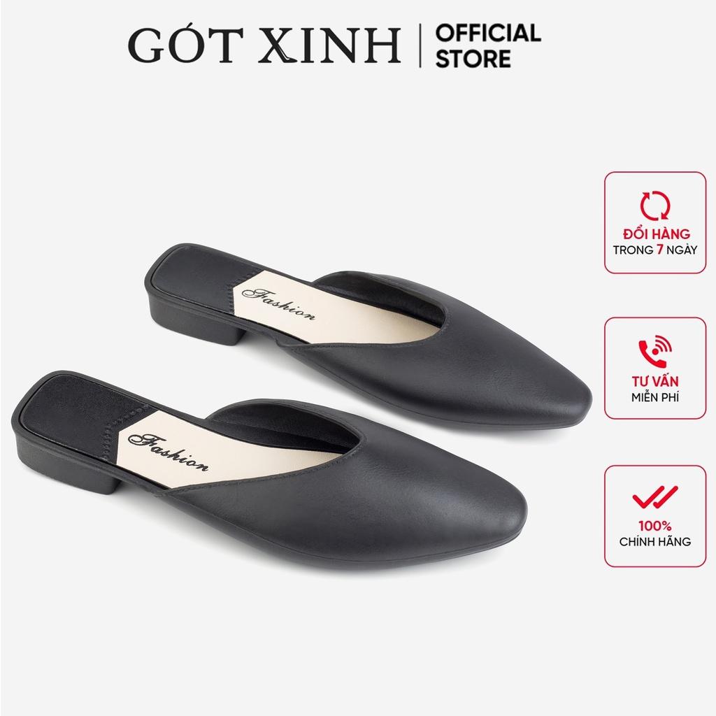 Giày sục nhựa đi mưa nữ GÓT XINH D60 đế cao 2cm