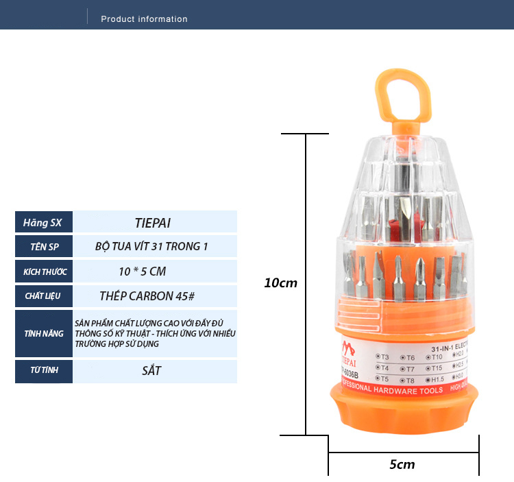 Bộ Tô Vít (Tua Vít) Đa Năng 31 trong 1