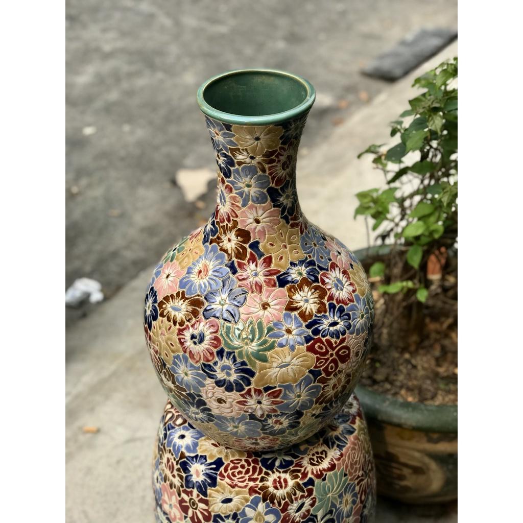 BÌNH BÁCH HOA 51CM GỐM SỨ THỦ CÔNG NAM BỘ TDM CẮM BÔNG TRANG TRÍ DECOR