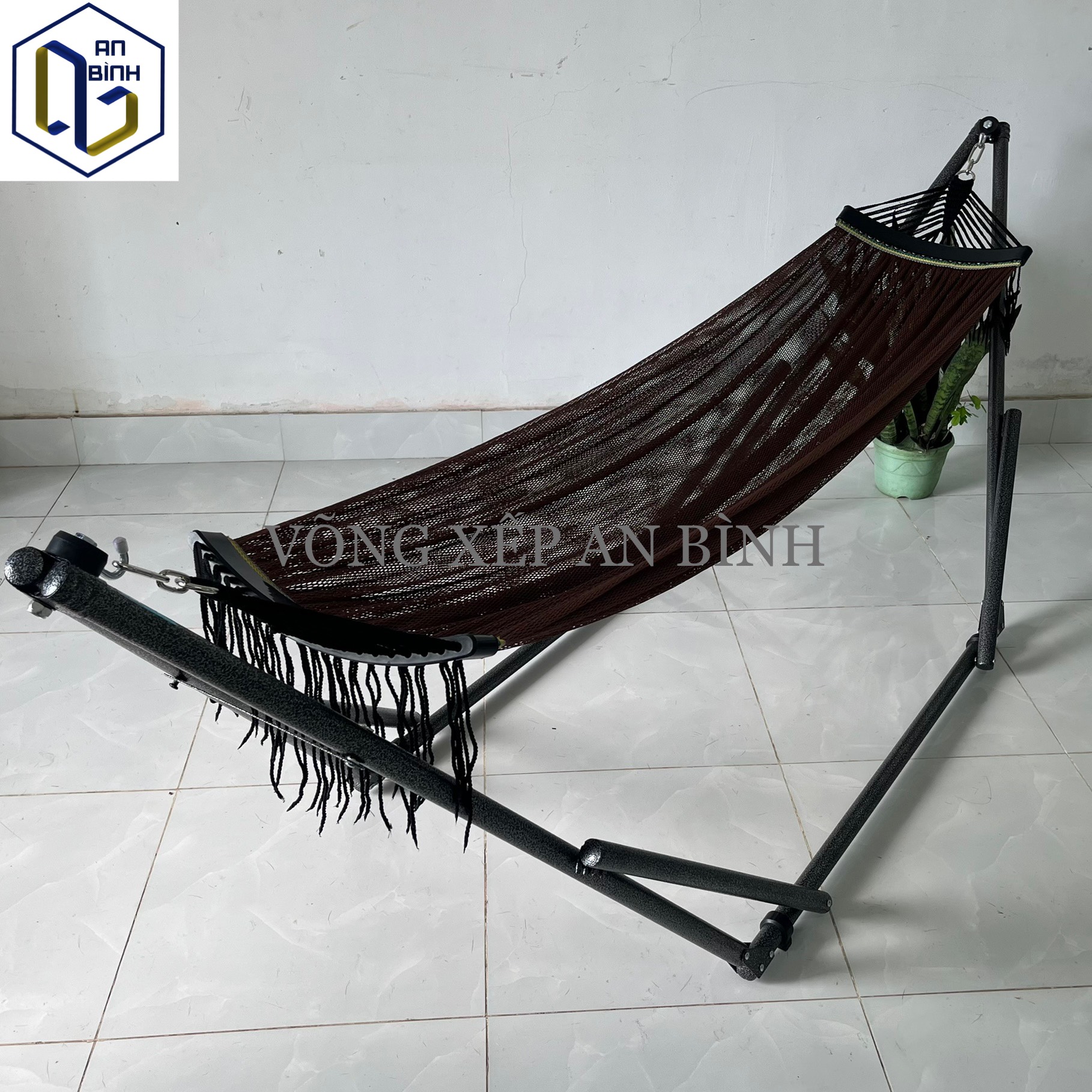 Bộ võng xếp An Bình hàng xuất khẩu Hàn Quốc SD2 sơn tĩnh điện fi32 khung tải trọng 180kg