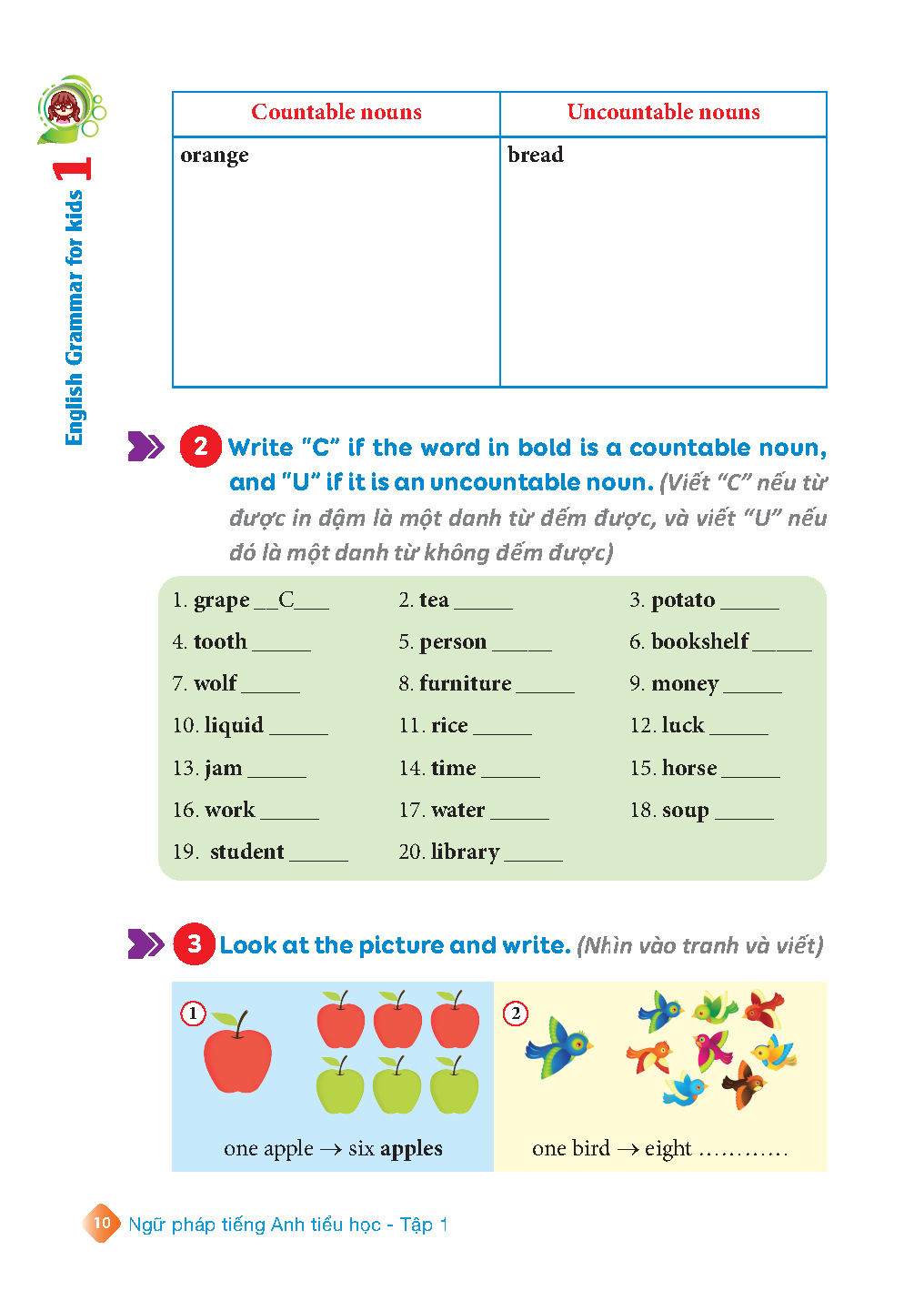 English Grammar For Kids - Ngữ Pháp Tiếng Anh Tiểu Học - Tập 1
