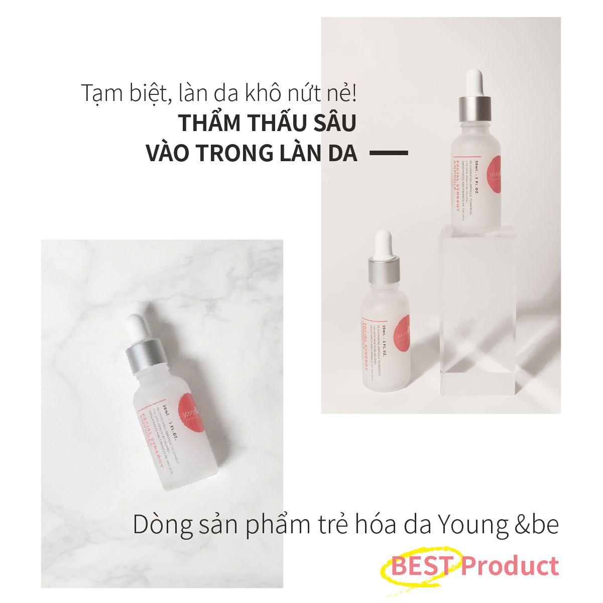 Tinh Chất Dưỡng Ẩm Chống Lão Hóa Young &be Facial Synergy Ampoule