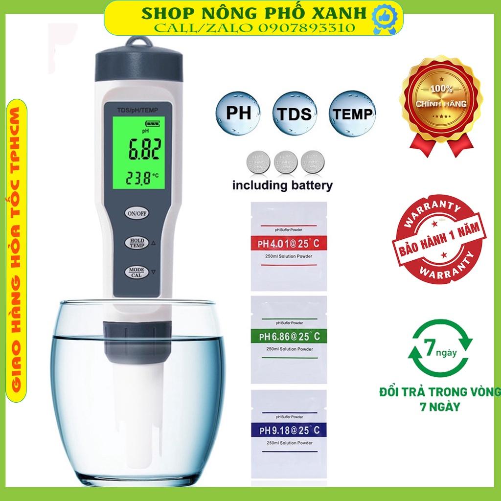Máy đo ph nước 3 Trong 1 Thử TDS/Ph/Nhiệt độ Bút Thử Nước TDS Bộ Cho Bể Nước Uống,PH bể cá, TDS nước uống, Cây thủy canh