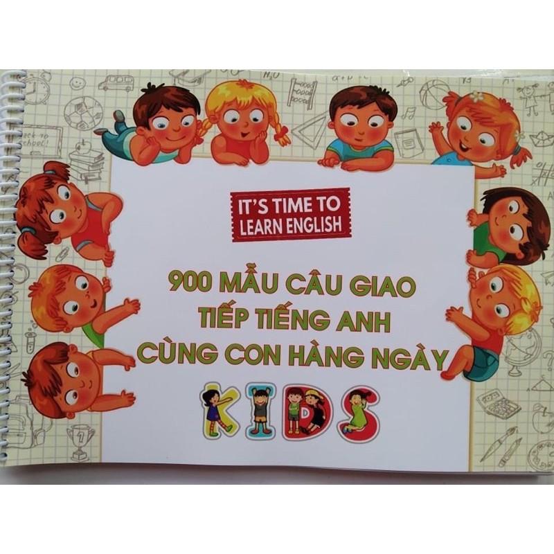 Tập vở 900 câu Tiếng Anh cùng con hàng ngày có file nghe chuẩn