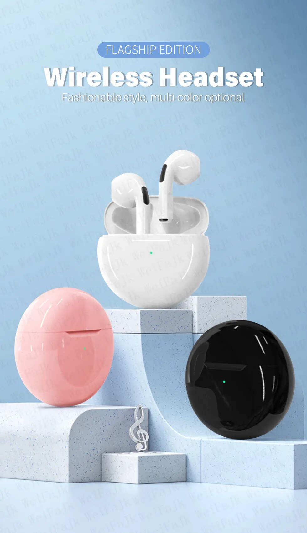 Tai Nghe Bluetooth Nhét Tai True Wireless Earbuds V5.0 PKCB Thể Thao Âm Thanh Chân Thực - Hàng Chính Hãng