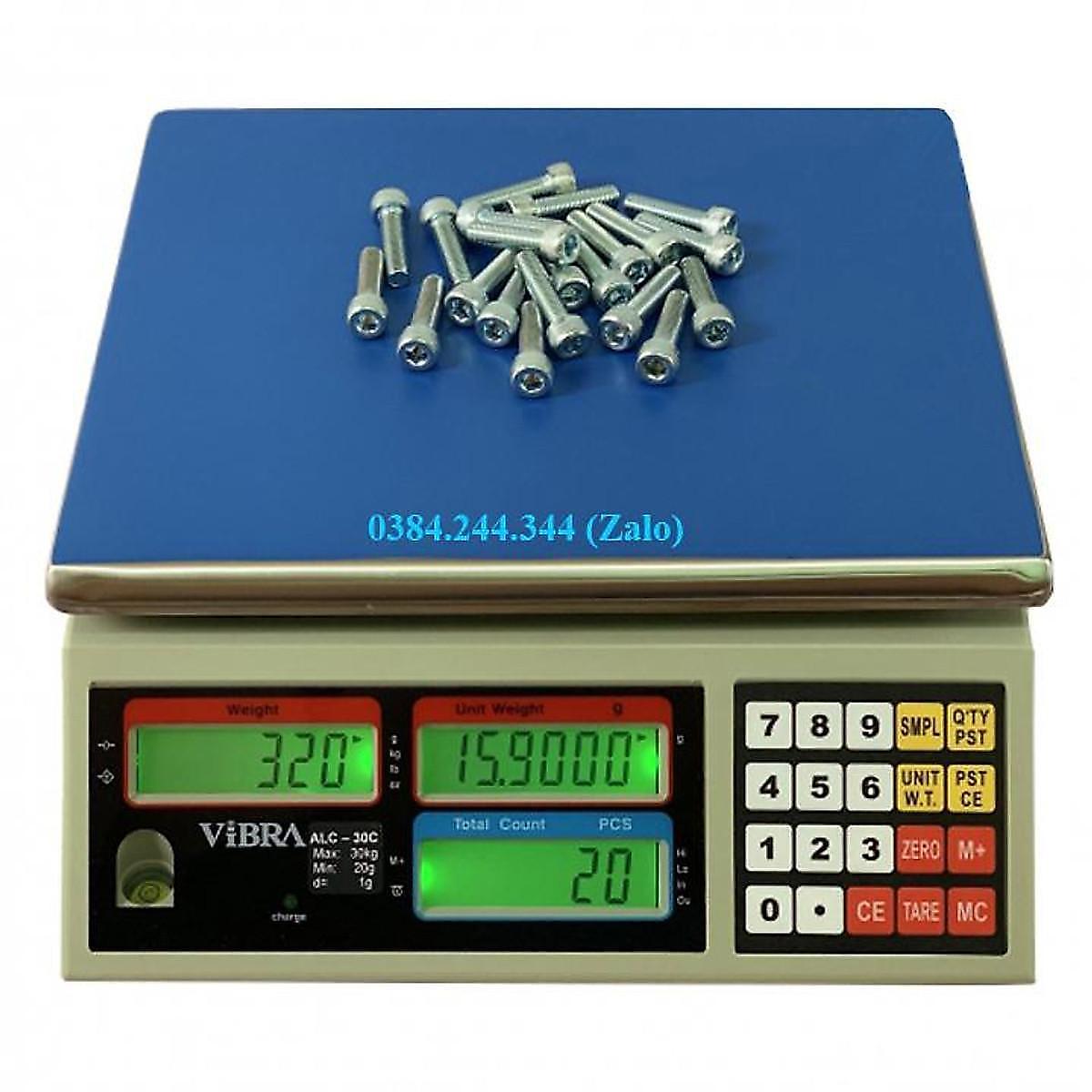 Bộ sản phẩm cân điện tử đếm ALC 3kg/0.1g và máy in bill hoặc tem dán LP50, in thông tin theo dõi, bán hàng