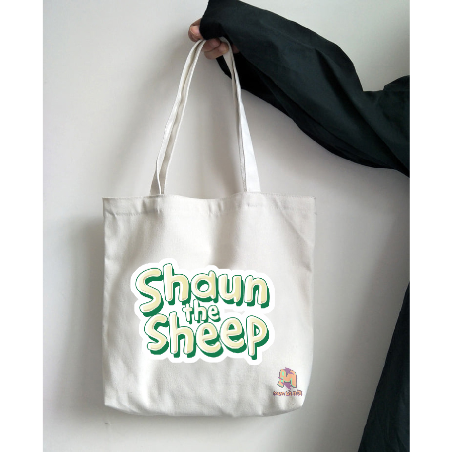 Túi Tote in hình chủ đề Shaun the Sheep Movie