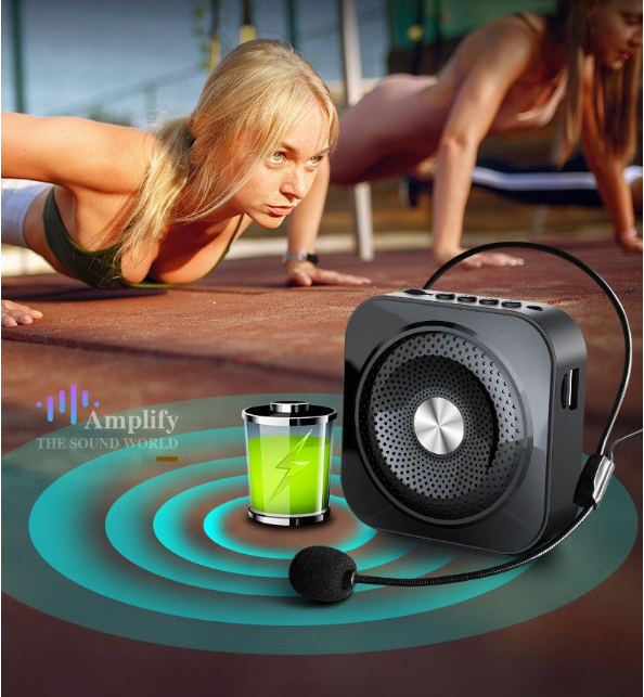 Bộ Loa Micro Trợ Giảng Bỏ Túi Amplify Micro Bluetooh 5.0 Full Option - có chức năng ghi âm (Black)