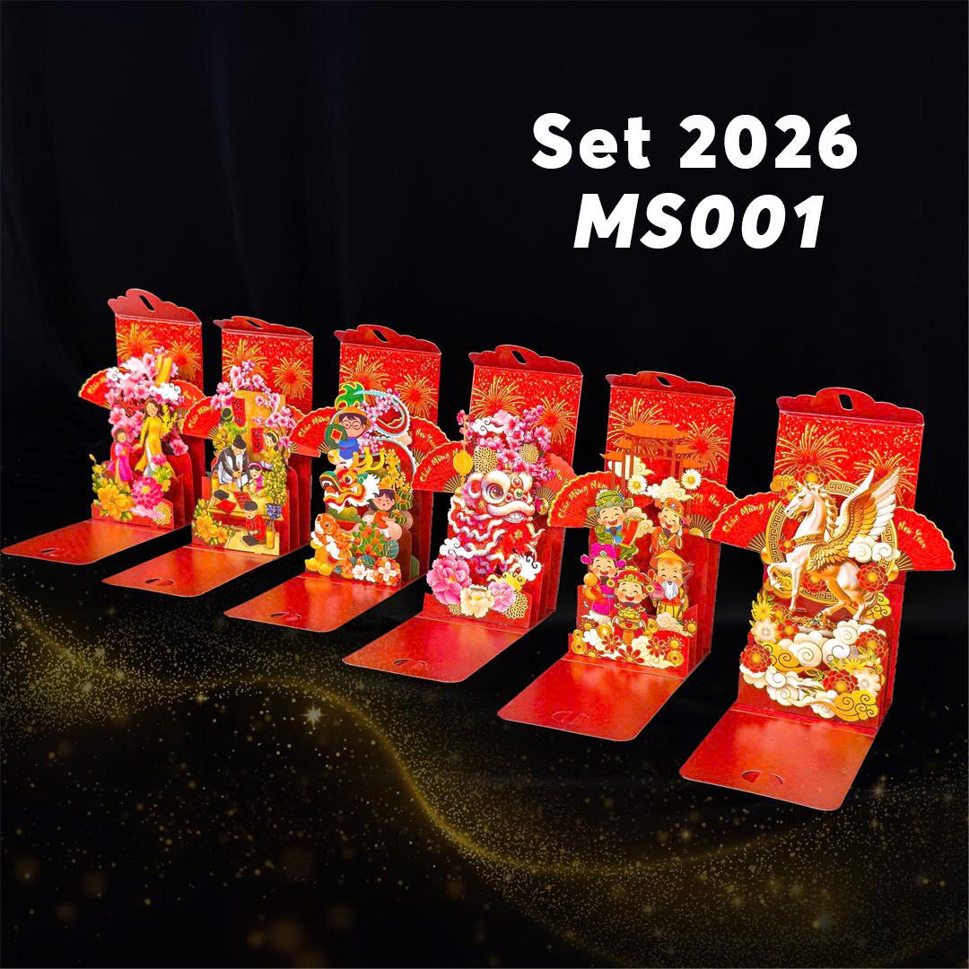 SET 6 BAO LÌ XÌ 3D CAO CẤP 2026 – MS001