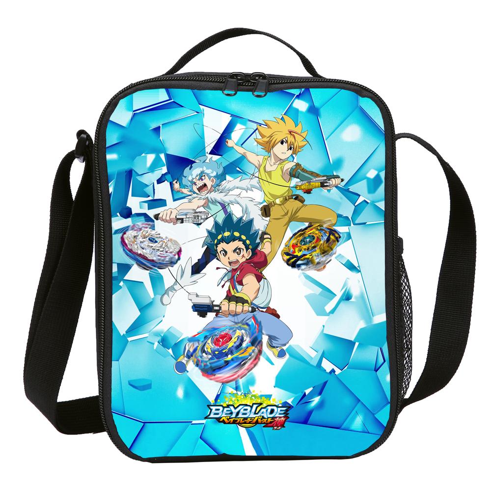 Anime Con Quay Beyblade Nổ Túi Đựng Hộp Cơm Trưa Cách Nhiệt Túi Bữa Ăn Túi Đơn Đeo Vai Nữ Trẻ Em Di Động Nhỏ