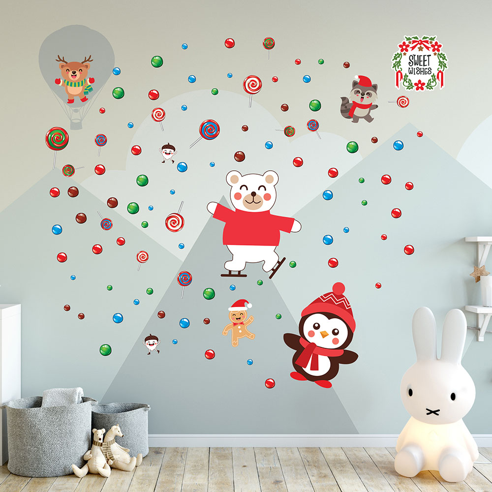 SWEET WISHES - Sticker decal hình dán trang trí theo mùa Noel Giáng Sinh