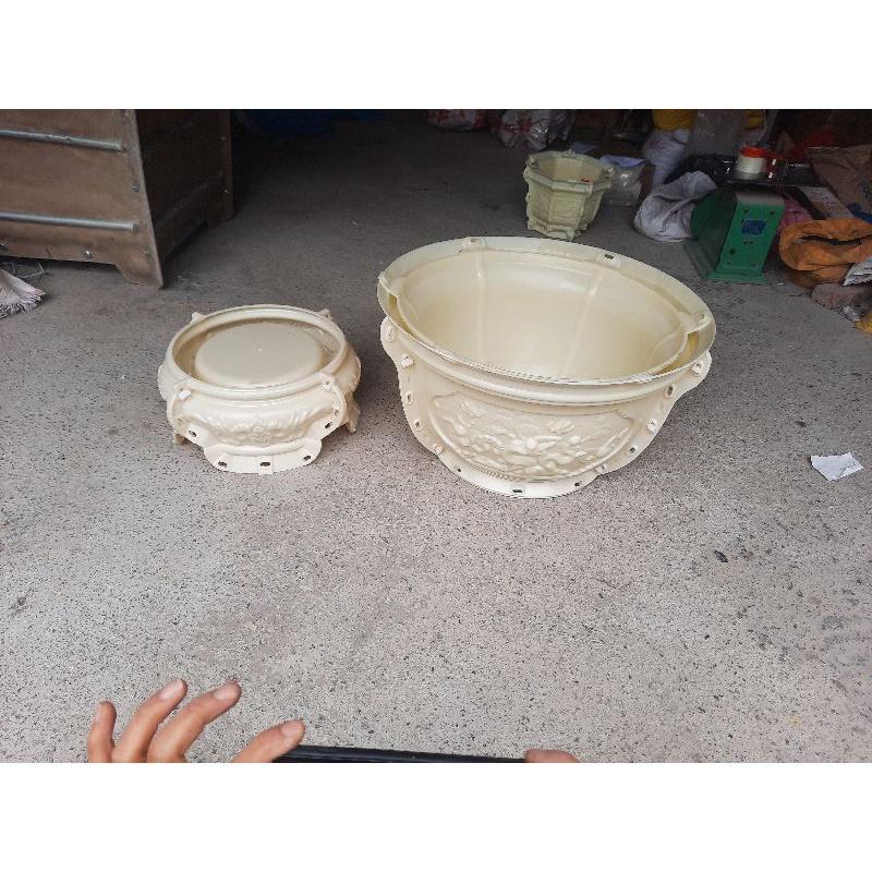 Khuôn Chậu tròn 60 abs kèm khuôn chân