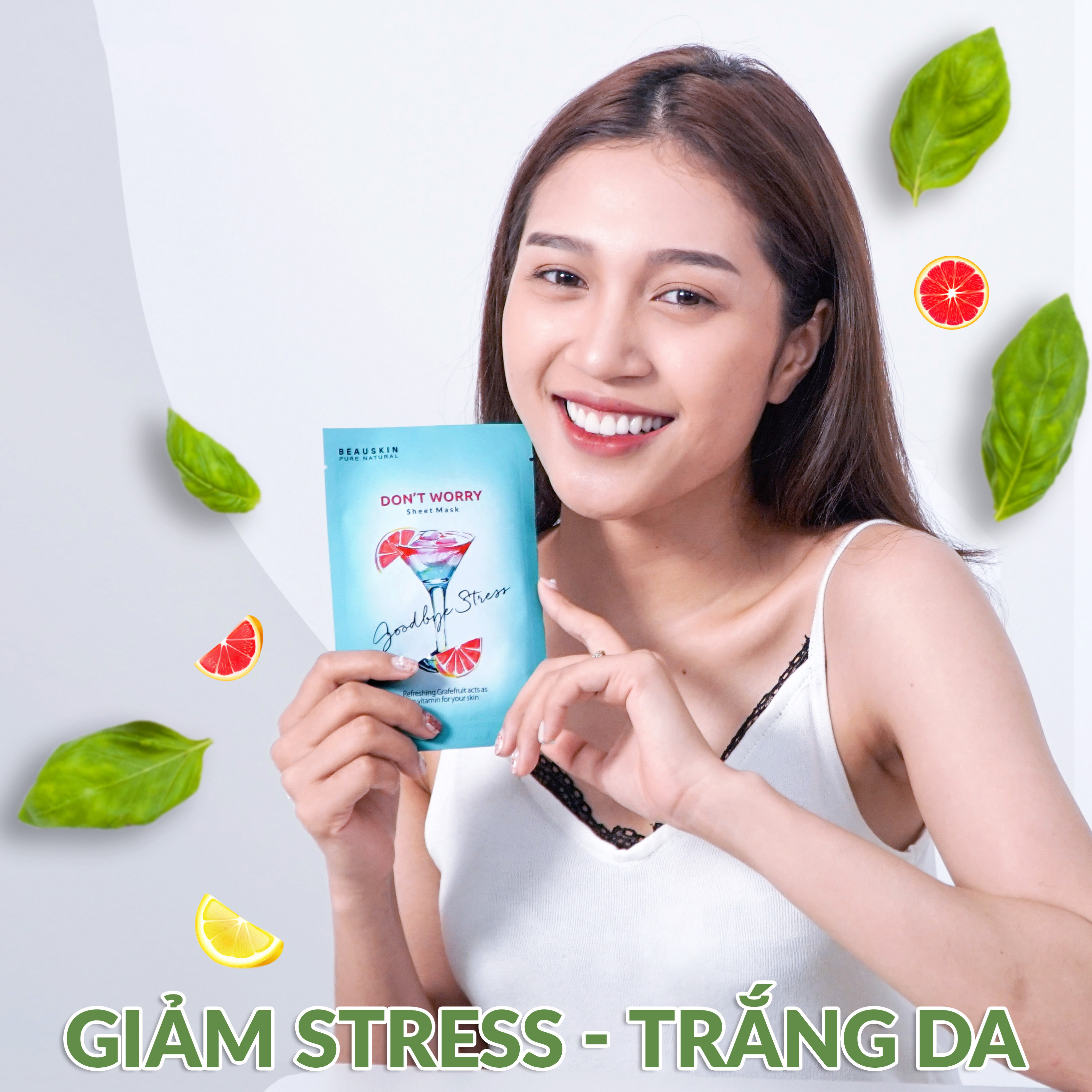 Combo kháng khuẩn, cấp ẩm và giảm stress gồm sữa sử mặt Beauskin Centella Cica và Mặt nạ Don’t Worry - Hàn Quốc Chính Hãng