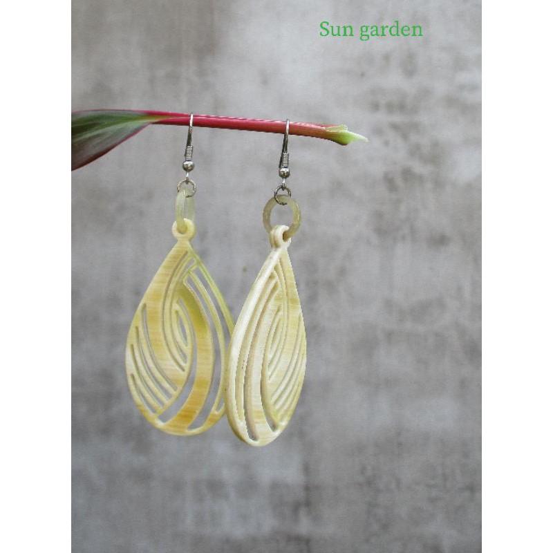 BÔNG TAI KHUYÊN TAI SỪNG DÁNG GIỌT NƯỚC CỔ ĐIỂN