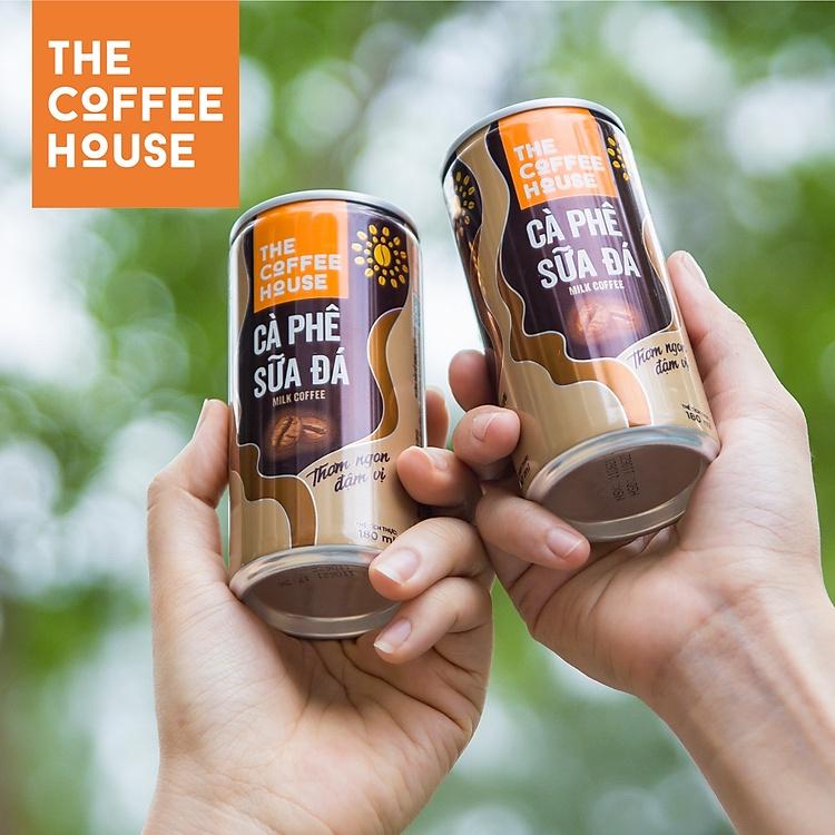 Thùng cà phê sữa đá The Coffee House uống liền 24 lon 180ml