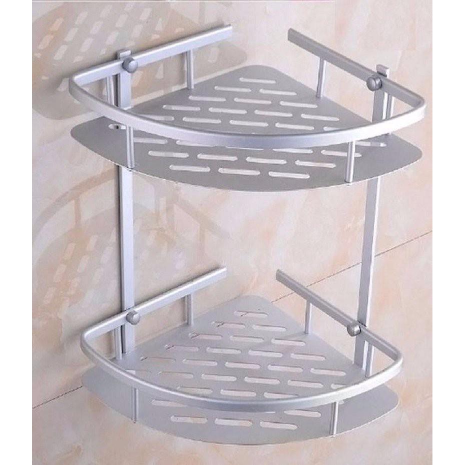 Kệ Góc Đựng Sữa Tắm Dầu Gội Trong Nhà Tắm INOX 304 - 2 Tầng CÔNG NGHỆ ĐÁNH BÓNG KỆ GÓC