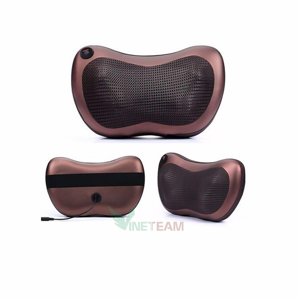 Gối Massage 4 Bi Đảo Chiều Massage Cổ Vai Gáy  Kèm Tẩu Sạc Trên Xe Hơi Vô Cùng Tiện Lợi
