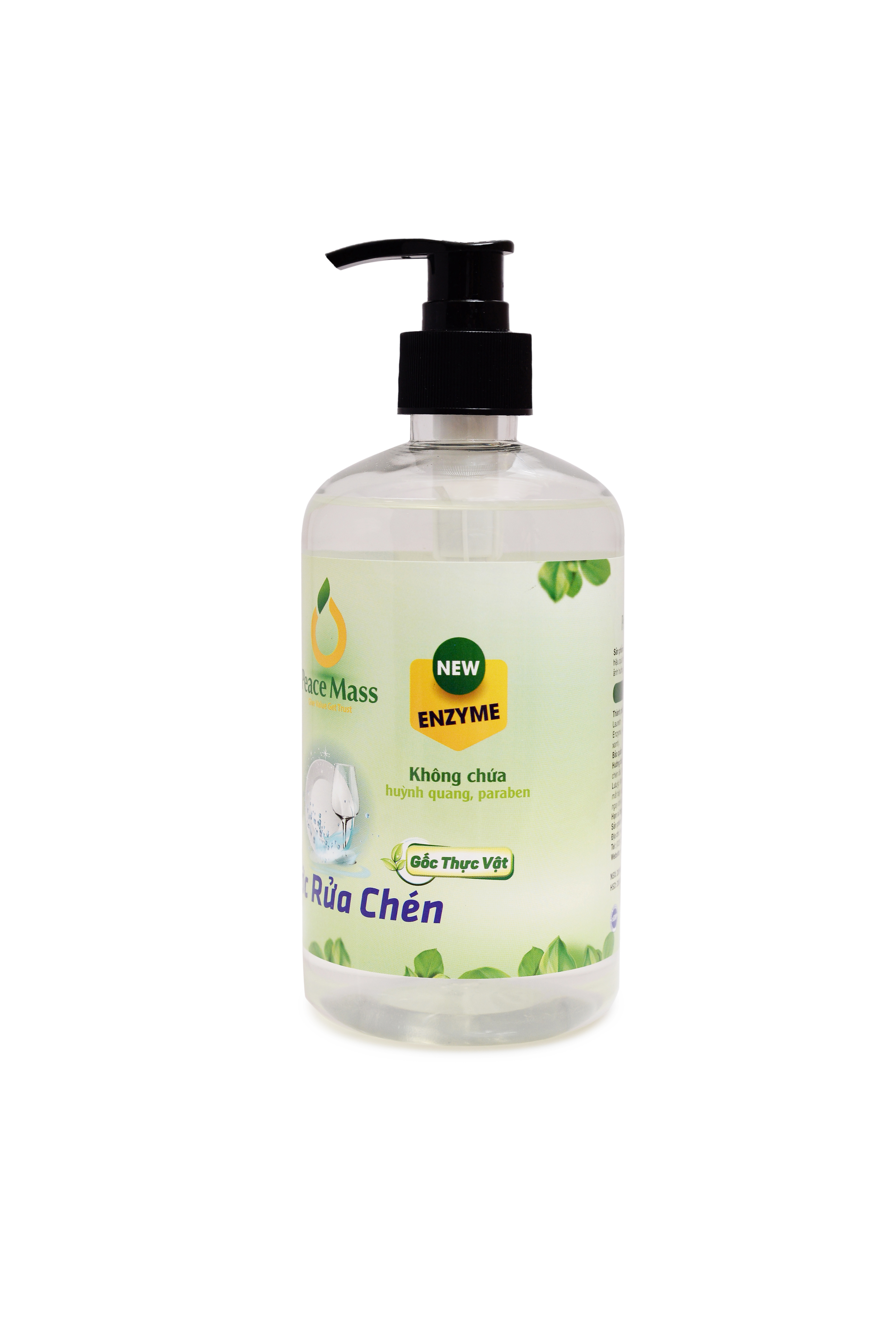 RBSC2 Combo Sản Phẩm Gốc Thực Vật Peace Mass Nước Rửa Bình Sữa 250ml (Chai tạo bọt) + Nước Rửa Chén 500ml (Thuộc nhóm Sản phẩm Lành tính /  Sinh học)