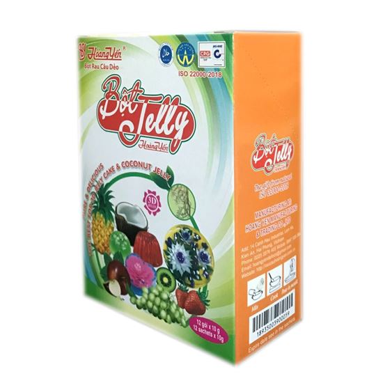 Hộp 12 gói bột rau câu dẻo (jelly) Hoàng Yến, hàng mới chính hãng 100%