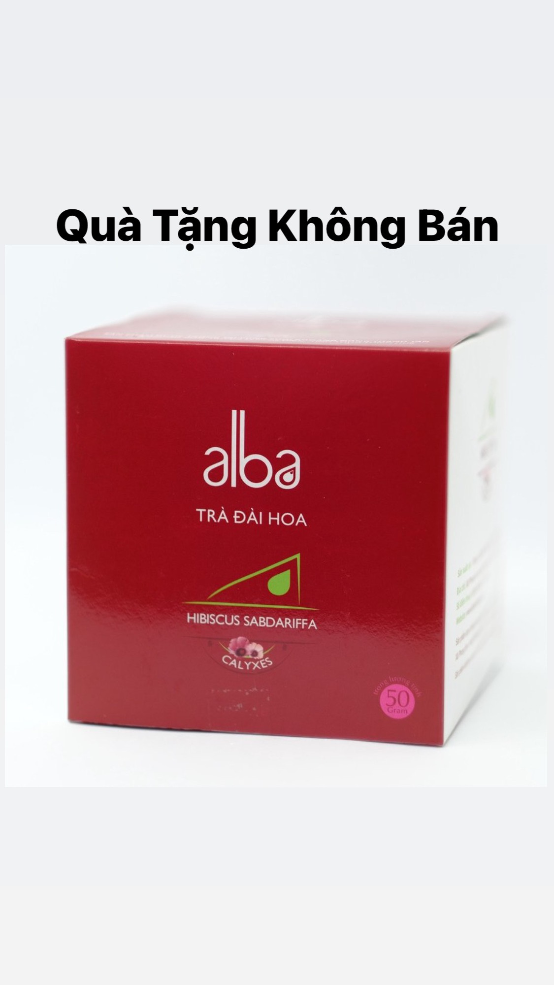 Trà thảo mộc Alba hương vị đài hoa Hibiscus hỗ trợ ngăn ngừa lão hóa - hộp 50 gr