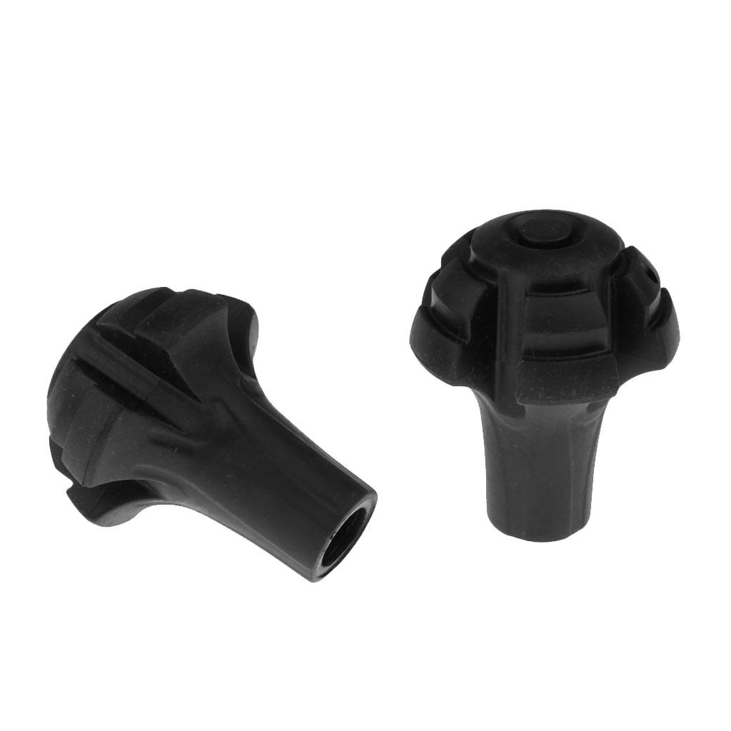 3x2 Pieces Rubber Tip End Cap Hammers Trekking Pole Hiking Walking Stick Cane