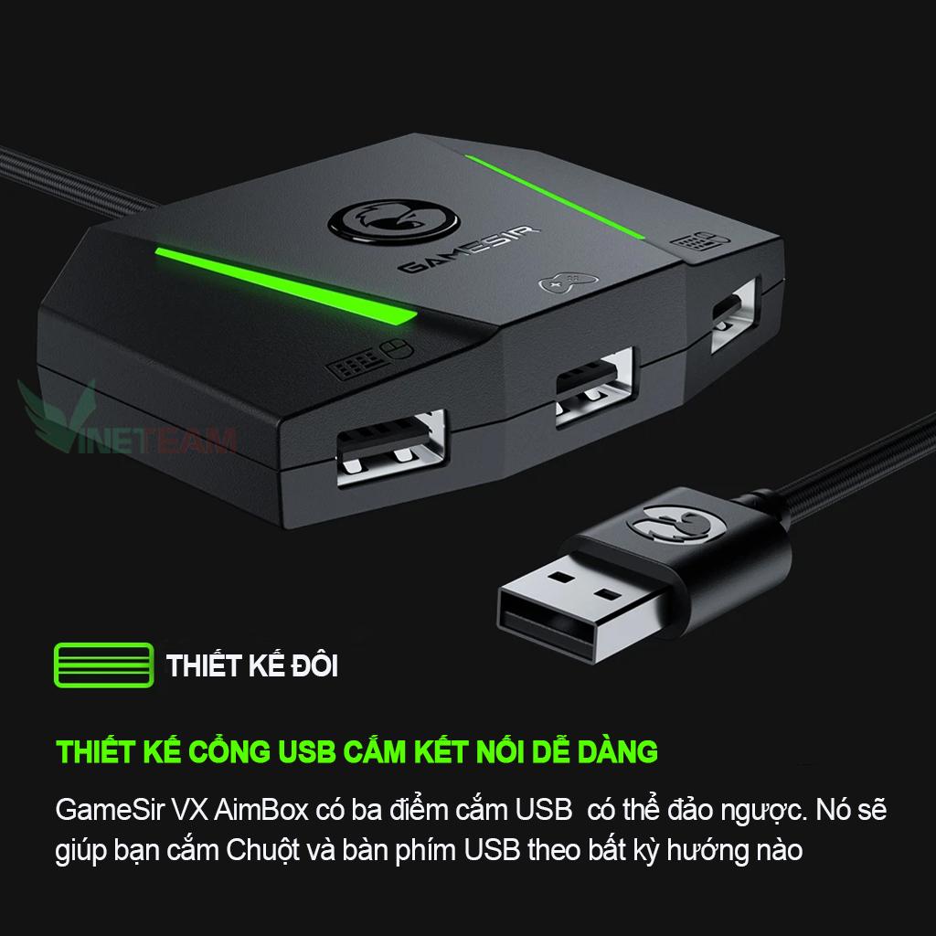 GameSir VX AimBox bộ chuyển đổi bàn phím chuột cho Nintendo Switch/PS5 PS4/Xbox Dòng X/XBOX One - hàng nhập khẩu