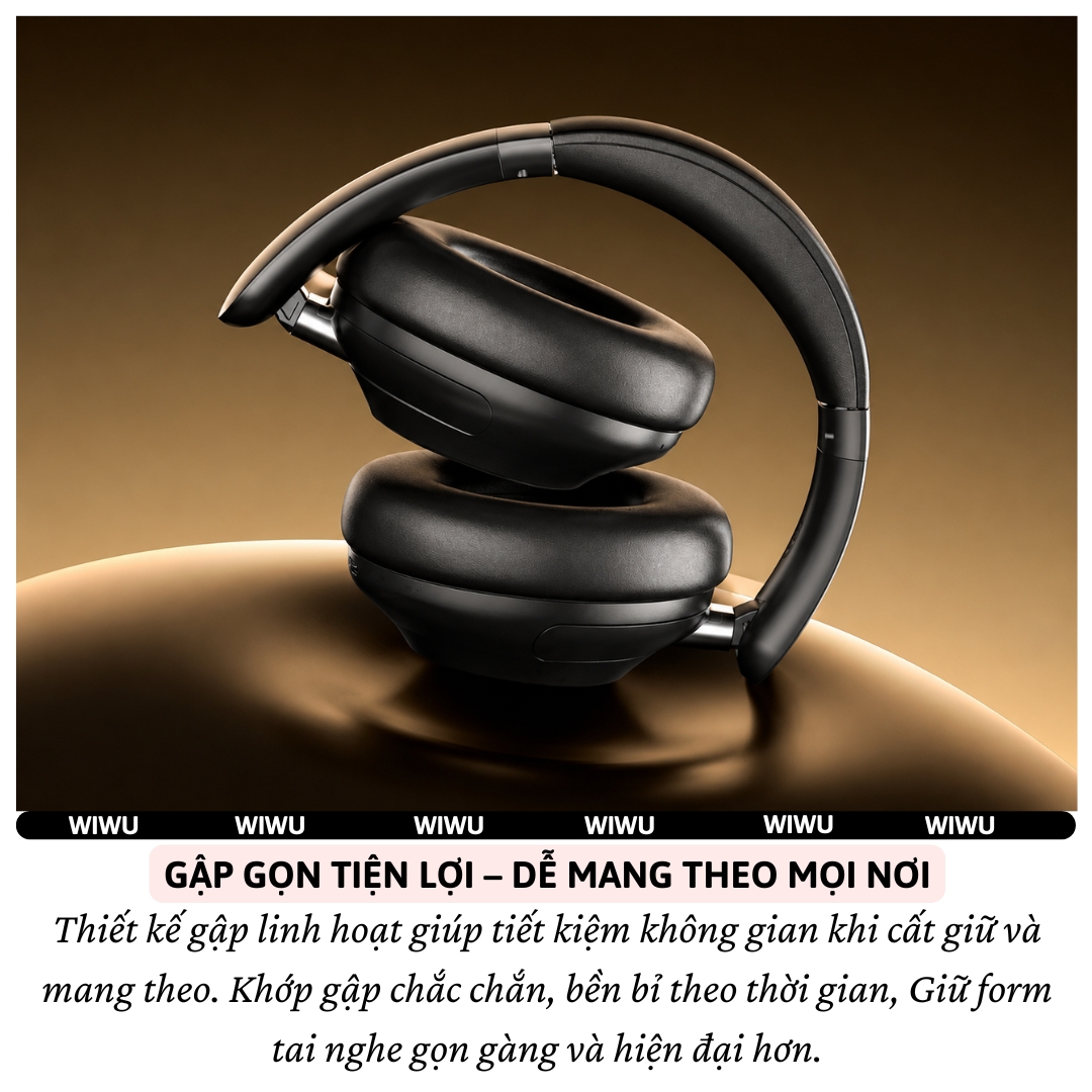 Tai Nghe chống ồn ANC Kép SilentCore Hybrid Bluetooth V6.0 không dây Hi-Res ACS WIWU Soundbasha TD-17 cho iphone ipad oppo z fold samsung - Chống Ồn Hybrid ANC, Bluetooth 6.0, Pin 50 Giờ, Âm Thanh ACS 360° - Hàng nhập khẩu