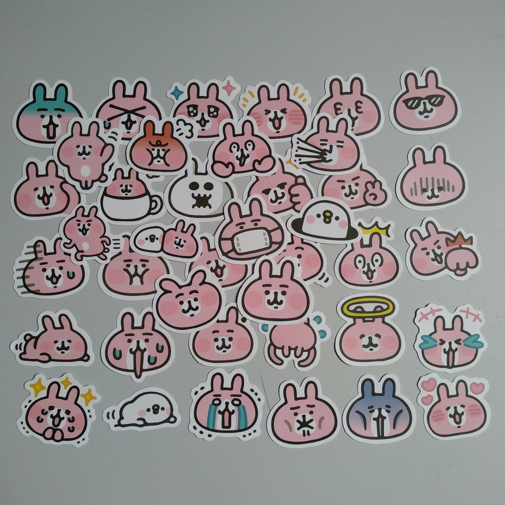 Set 30 Sticker Kanahei ảnh decal hình dán ép lụa