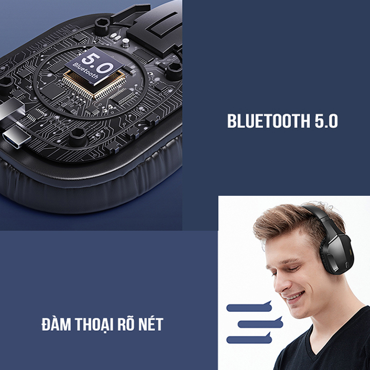 Tai nghe chụp tai Bluetooth EDR Gaming Remax RB-750HB - Hàng nhập khẩu