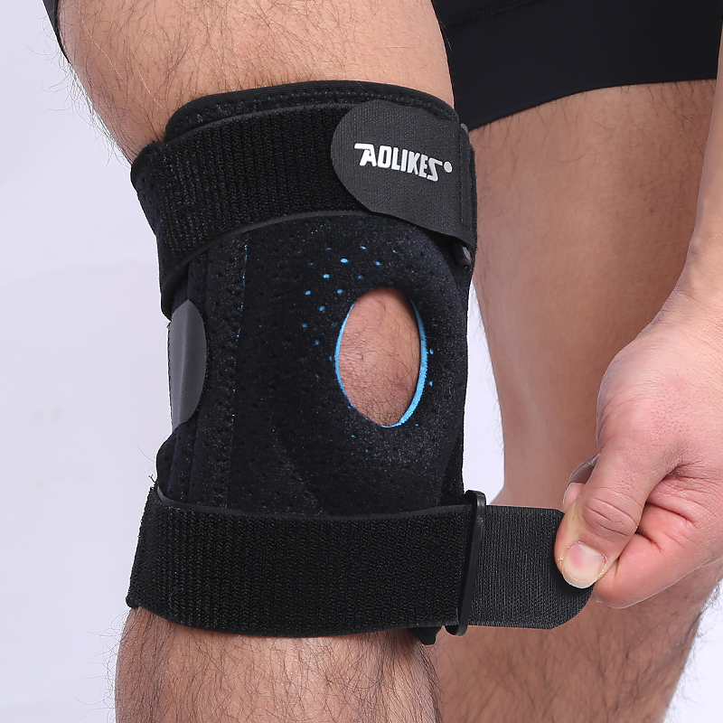 Đai bảo vệ đầu gối AOLIKES A-7915 lò xo đàn hồi trợ lực hỗ trợ dây chằng khớp gối sport knee pad