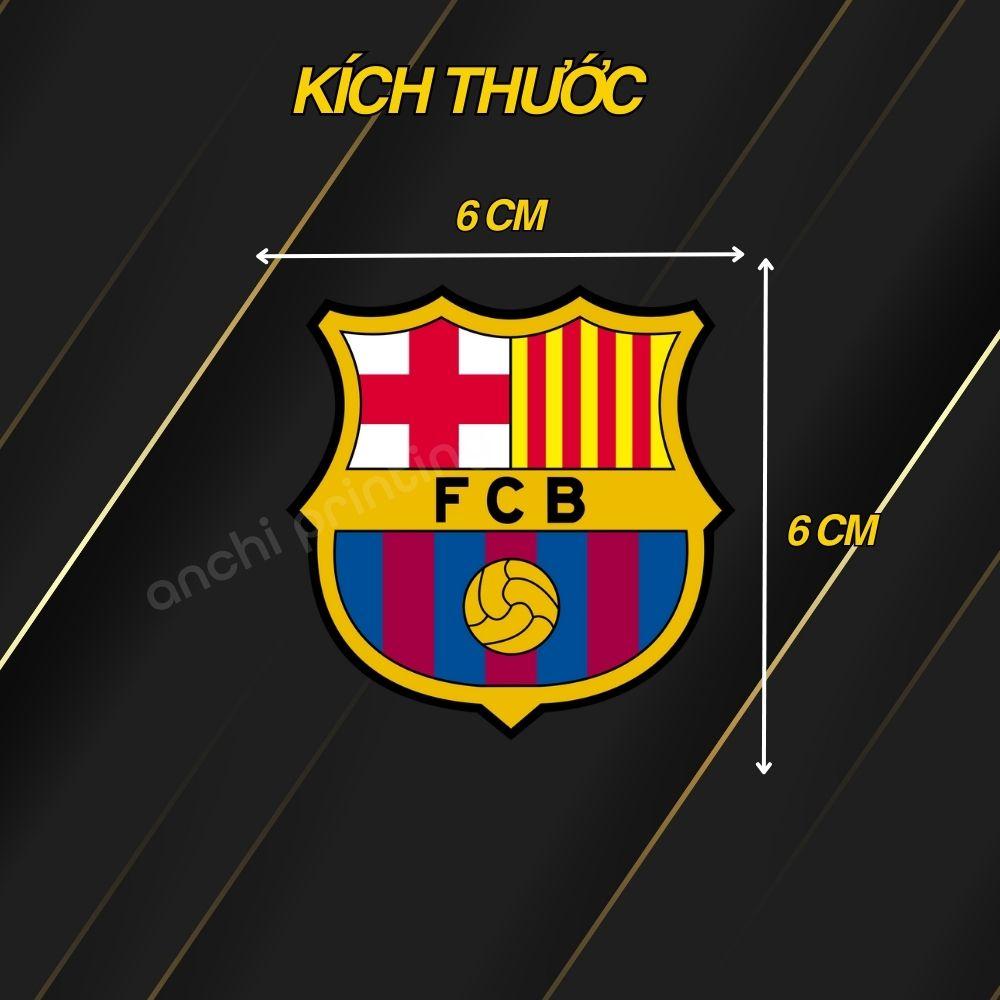 Combo 9 sticker logo decal CLB bóng đá BARCA chất liệu chống nước 5 lớp cao cấp - ANCHI PRINTING
