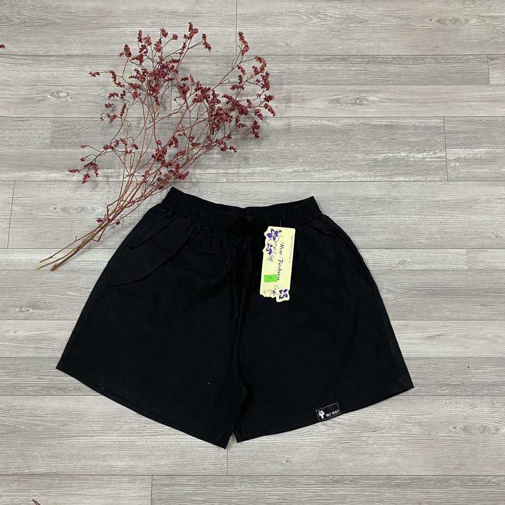 QUẦN SHORT NỮ ống rộng - QUẦN ĐÙI NỮ mặc nhà chất kaki, lưng thun có túi - freesize