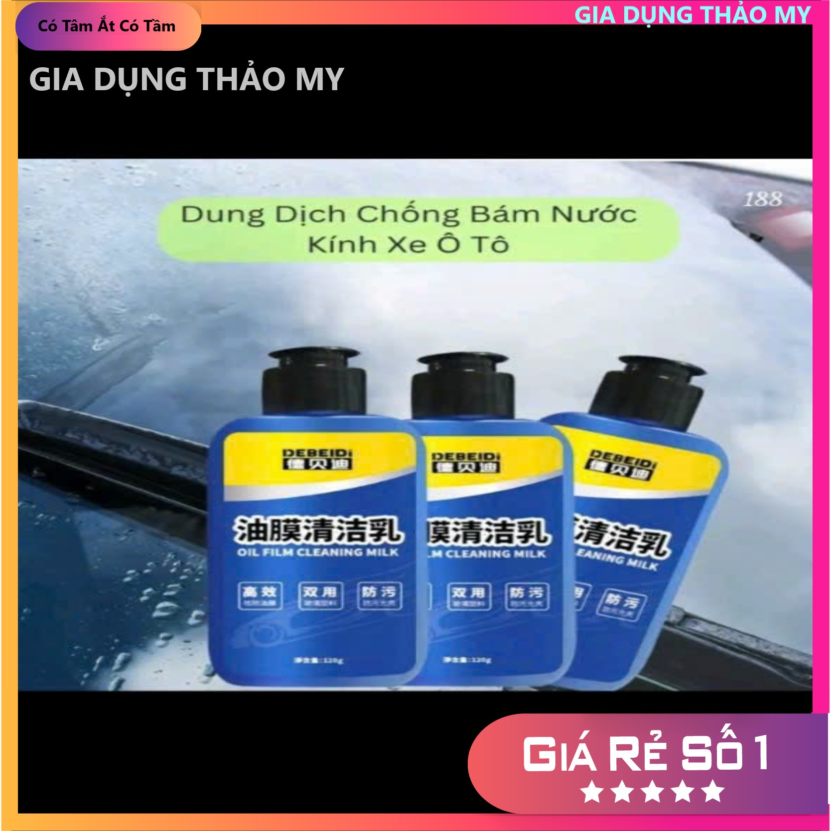 Dung dịch chống bám nước trên kính ô tô