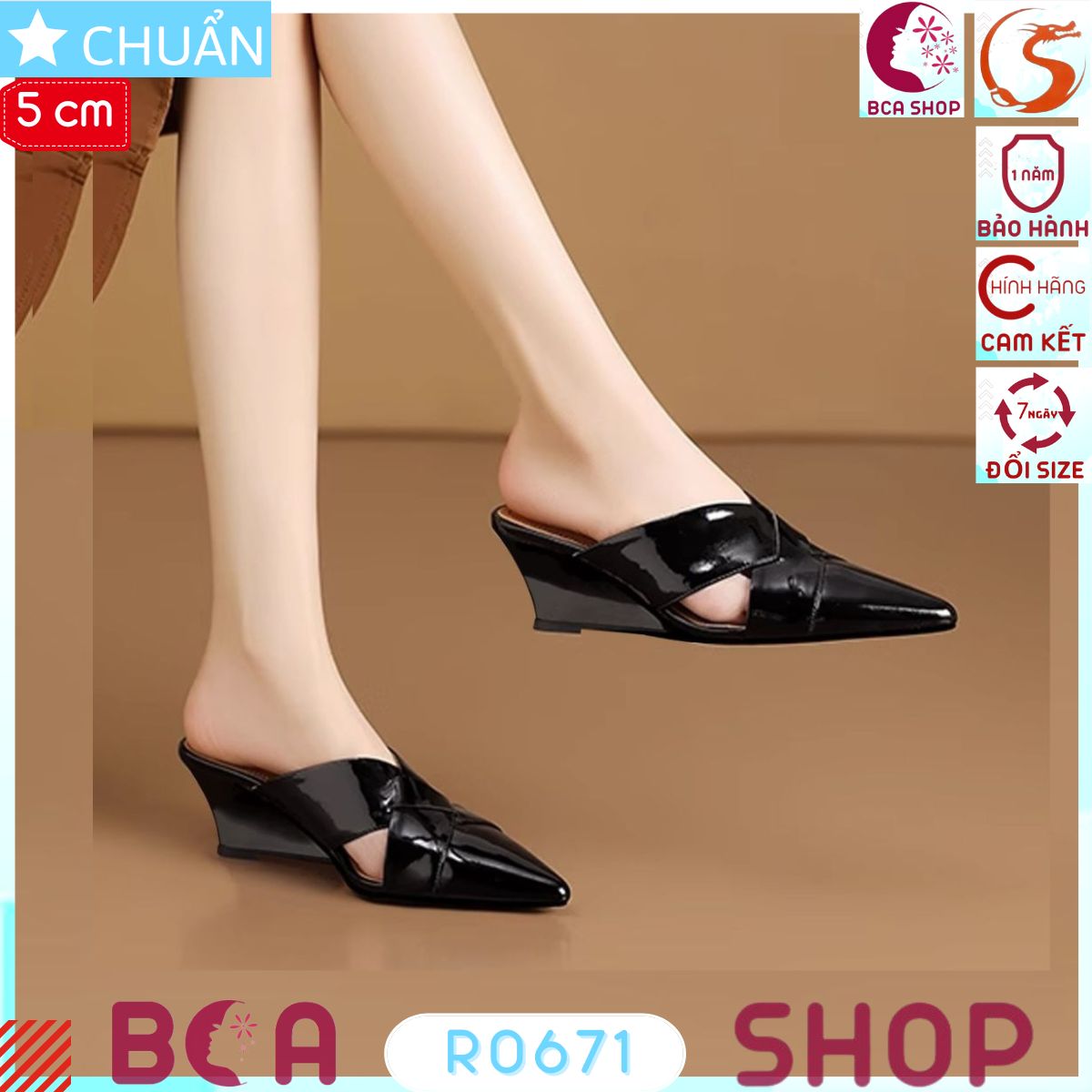 Đế xuồng bít mũi cao gót 5 cm RO671 ROSATA tại BCASHOP tinh tế và sang trọng lại vô cùng êm ái và dễ kết hợp mọi set đồ