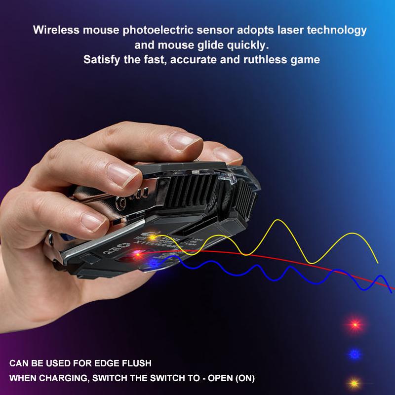 X11 Chuột Chơi Game Không Dây Pin Sạc 2.4G Không Dây Silicon LED Quang USB Ergonomic Chuột Chơi Game Lướt Chuột Cho Laptop/máy Tính