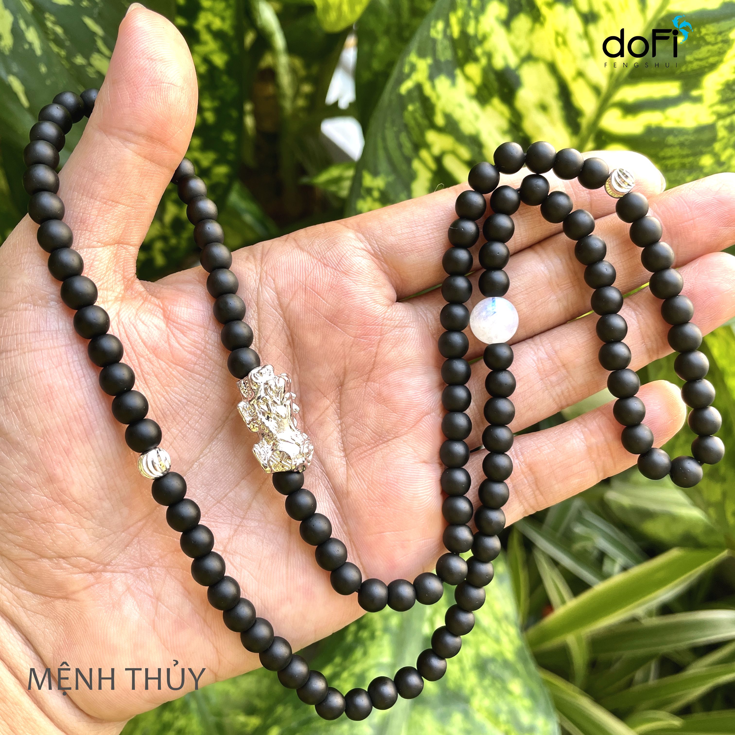 TRÀNG HẠT ĐEN MỜ + ĐÁ MẶT TRĂNG PHỐI TỲ HƯU