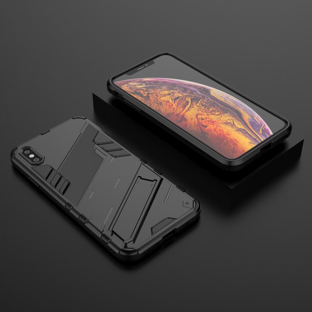 Ốp lưng cho iPhone XS Max, Ốp chống sốc Iron Man PUNK cao cấp kèm giá đỡ cho iPhone XS Max