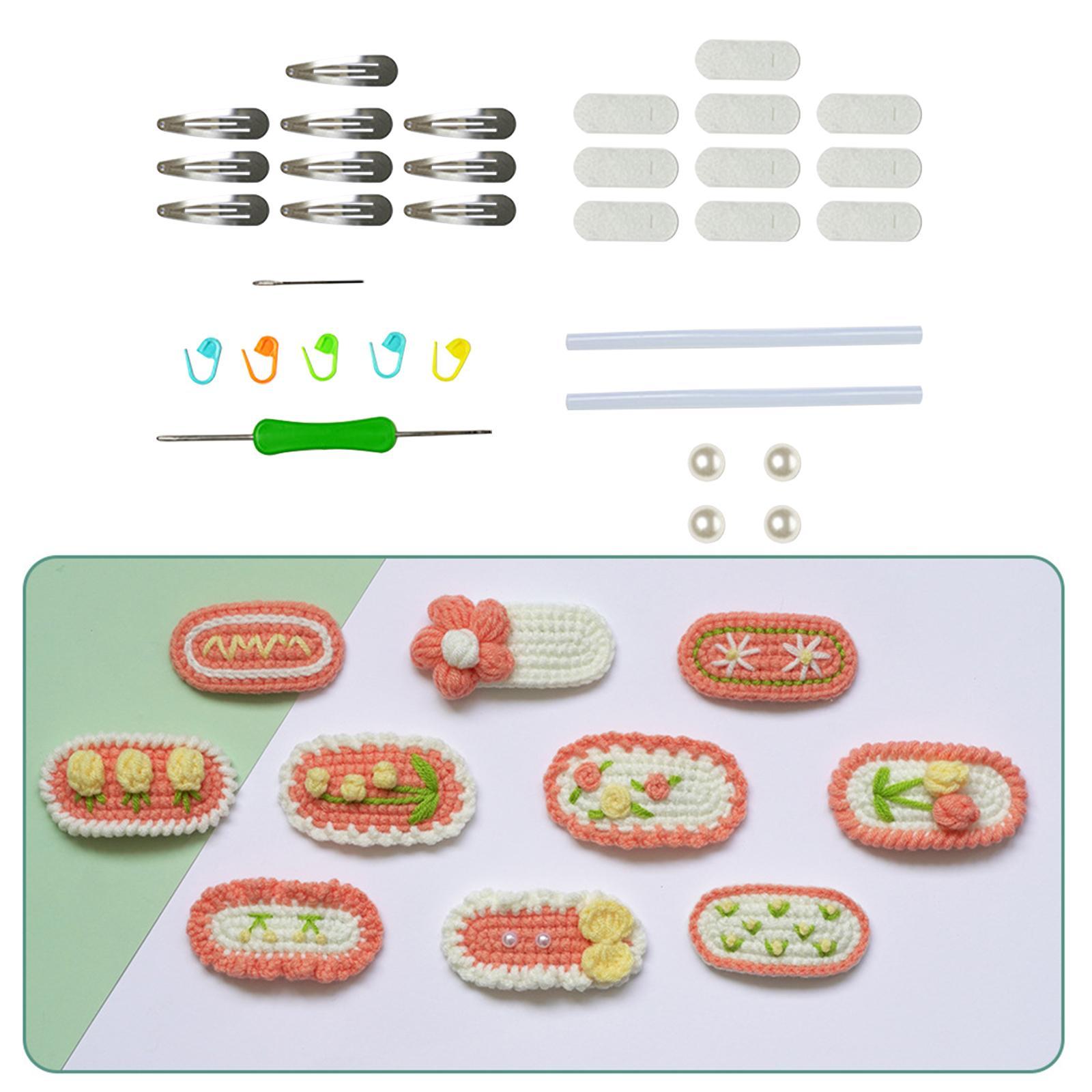 Doll Crochet Kit for Beginners Classic Starter Crochet Hair Cilps Kit for Adults