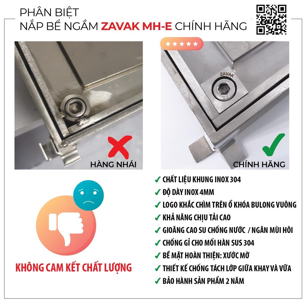 Nắp bể ngầm inox chống nước ngăn mùi ZAVAK MHE-45. Nắp lát gạch âm sàn 45x45cm.