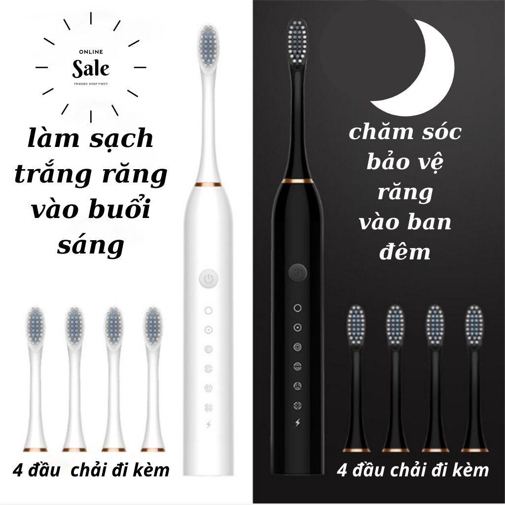 Bàn chải đánh răng điện tự động Sonic NT-X3, Kèm 4 đầu bàn chải tiện dụng