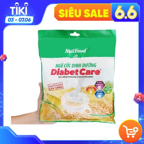 5 túi Ngũ cốc dinh dưỡng nguyên cám NutiFood Diabet Care bịch 400g - Dinh dưỡng cho người tiểu đường