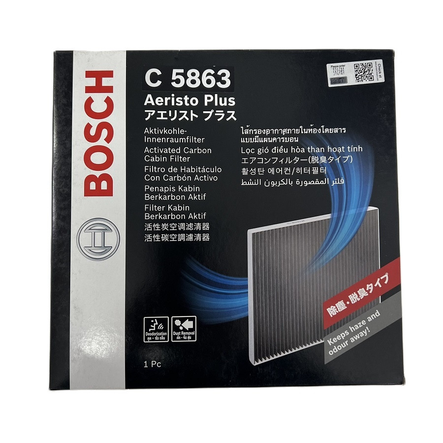 Lọc Điều Hòa Than Hoạt Tính / BOSCH / Ariesto Plus C5863 / Cho Xe Honda Accord, Civic ,CR-V - Hibu