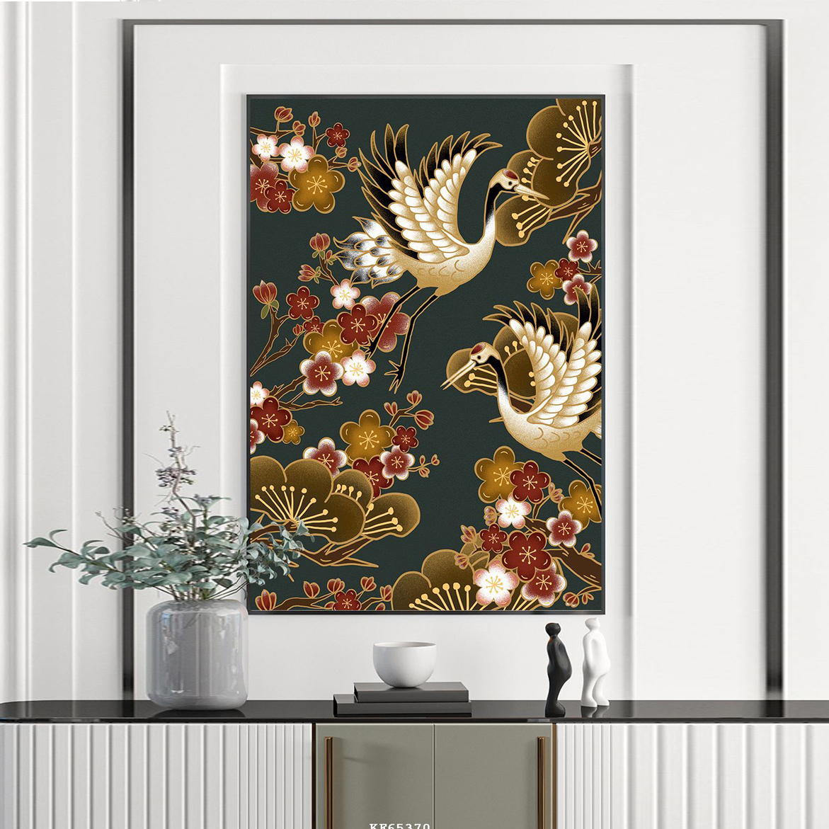 Tranh Nghệ Thuật Động Vật Treo Tường - Tranh Canvas Đôi Chim Nghệ Thuật Đẹp